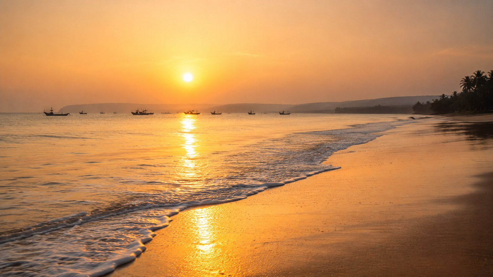 Sunrise in konkan beaches 